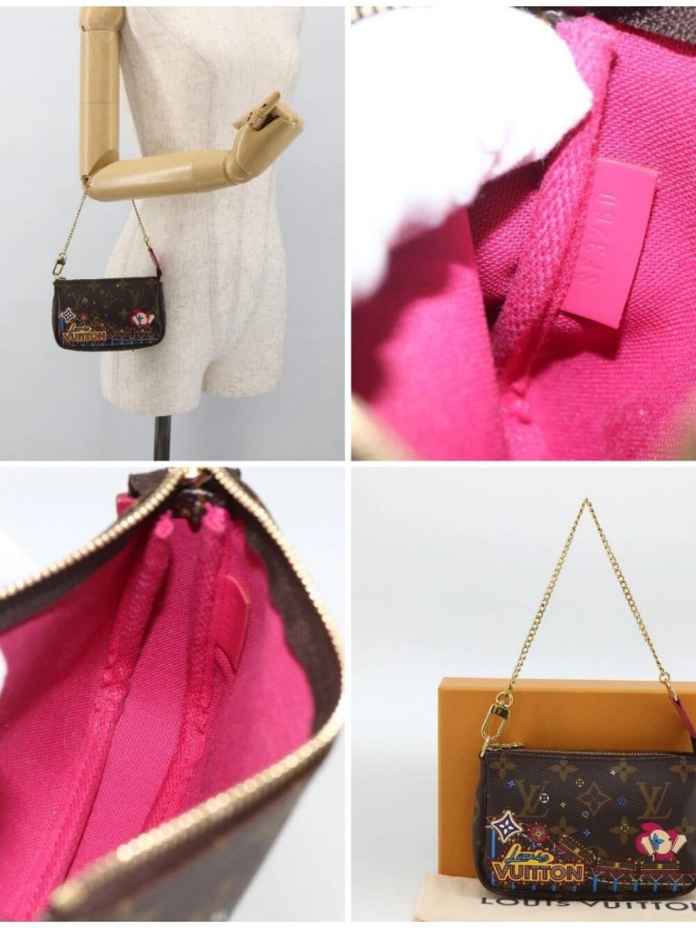 LOUIS VUITTON Monogram Vivienne Mini Pochette Accessoires M81637 Auth 167034SM - Picture 14 of 14